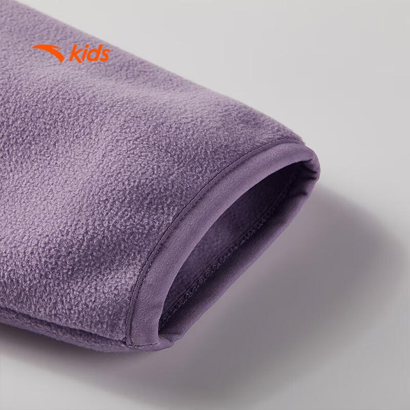 Anta Kids Unisex Fleece Hooded Windproof Sports Jacket