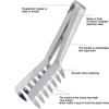 Stainless Steel Spaghetti Tong 9 Inch Pasta Clip Comb Shaped Tong Food Holder Steak Bread BBQ Clip Cooking Utensils Kitchen Tool