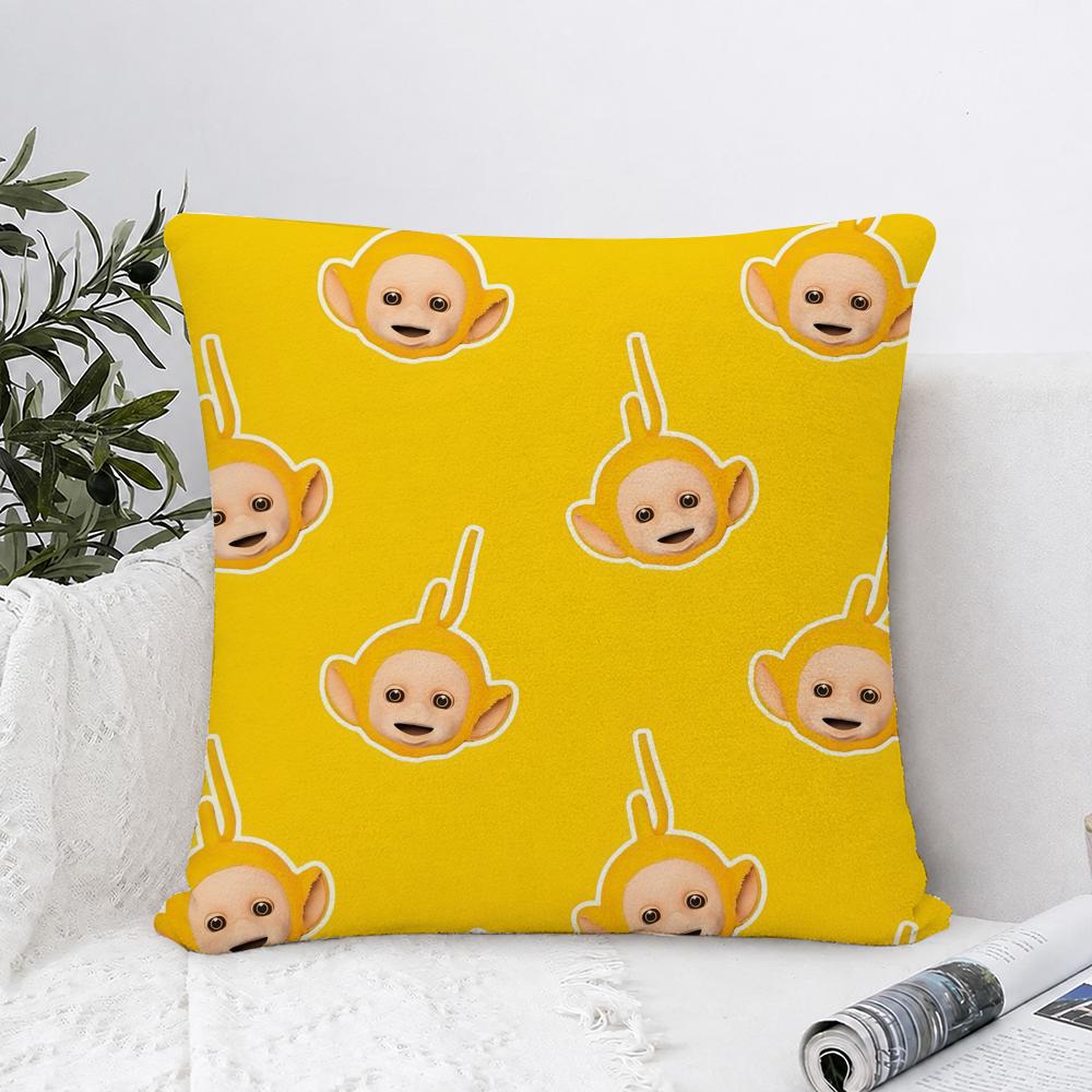 Childrens TTeletubbys Cushion Cover Plush Fabric Soft Double Sided Print Sofa Cushion Cover Throw Pillow Covers