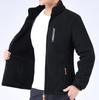 Men's Plus Size Stand Collar Fleece Cardigan - Autumn/Winter Thick Velvet Loose Fit