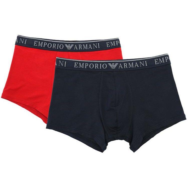Emporio Armani Мужские боксеры с логотипом на резинке, 2 шт. Нижнее белье 111769-4R720-09674 S