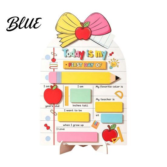 Campus Style Sign Personalized First Day of School Wooden Sign Reusable Erasable Back to Board Cute Classroom Decor Keepsake Memory Tracker