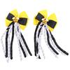 1Pair Cute Flower Ribbon Bows Hair Clip For Women Girls Sweet Style Accessory Hairpin Party Hairpieces For Daily Wear