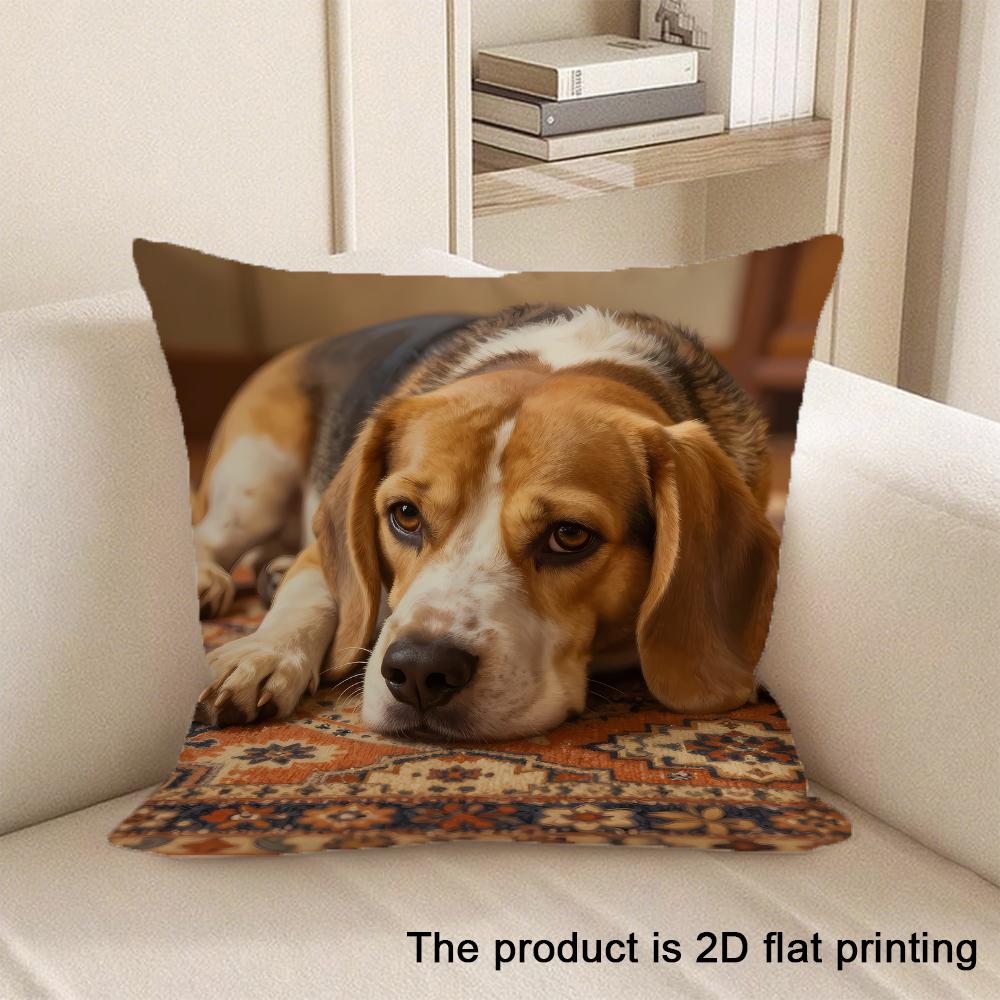 1pc Various 2D Flat-Printed Cushion Covers with Different Animal and Pattern Designs Sofa cushion cover home bedroom decoration