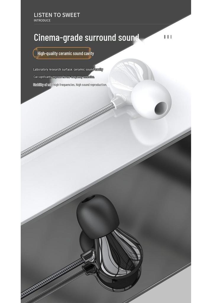 Heavy Bass In-Ear Wired Headphones for Apple, Oppo, Huawei, Vivo & Xiaomi