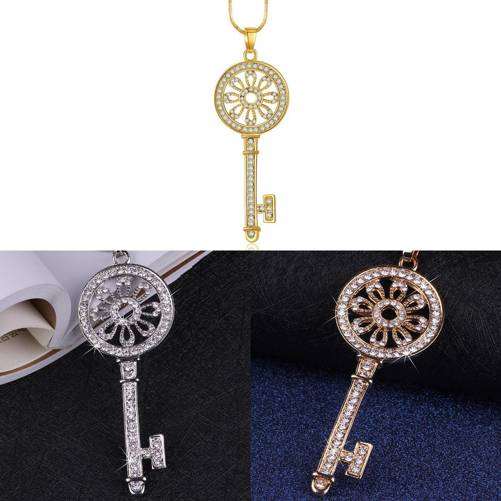 Korean Style Long Sweater Chain With Key Pendant For Women Gift
