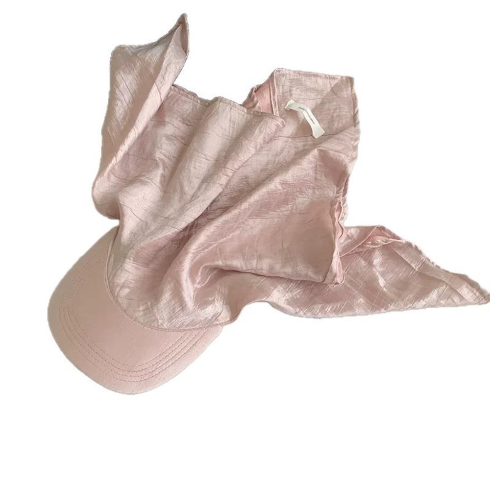 Satin Headscarf Baseball Cap Y2K Peaked Cap Simple Sunscreen Beach Hat Travel