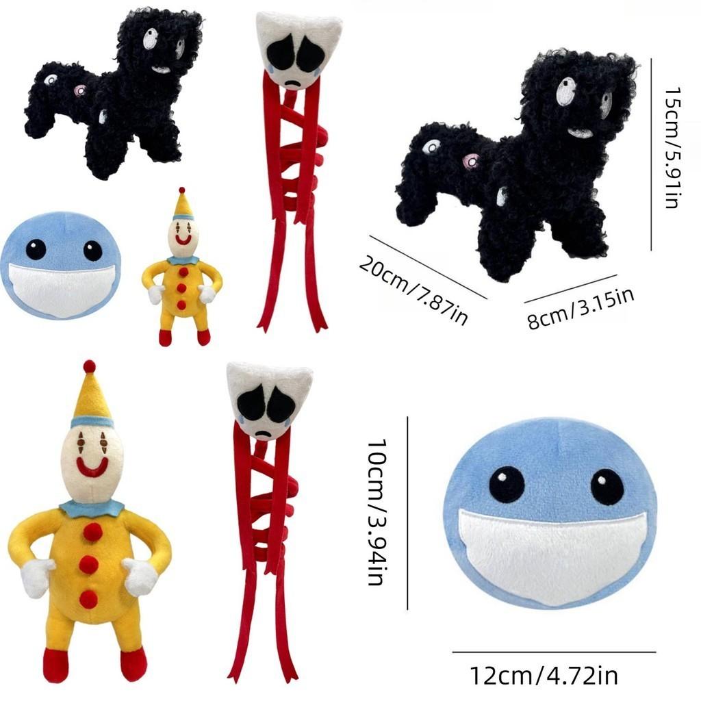 Unique Digital Circus Rabbit Plush 25cm Height Red Spring Bubble Black Monster Colors Short Plush