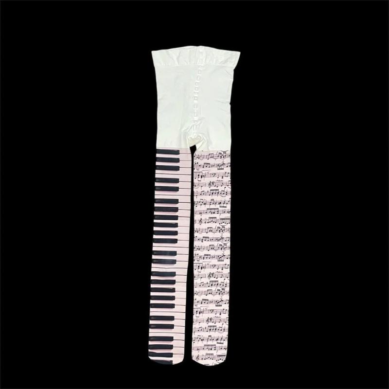 High Fashionable Letter Print Pantyhose Breathable Design For Active Women