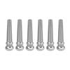 6Pcs Acoustic Guitar String Nail Bridge Pins Pegs Fixed Cones Parts Replacement GL28Silver