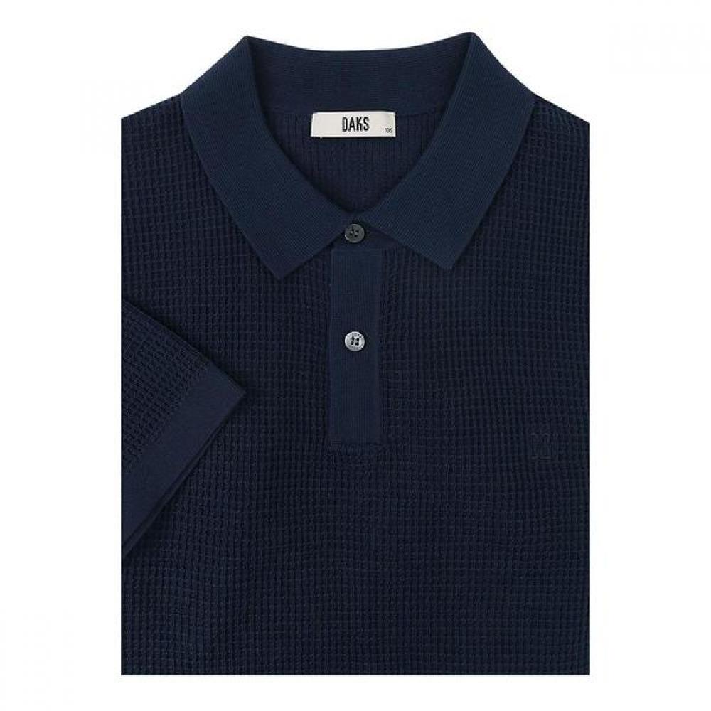 Daks 26 Ss Cotton Blend Waffle Structure Collar Knit Dms1swts102n1 DMS1SWTS102-N1/95