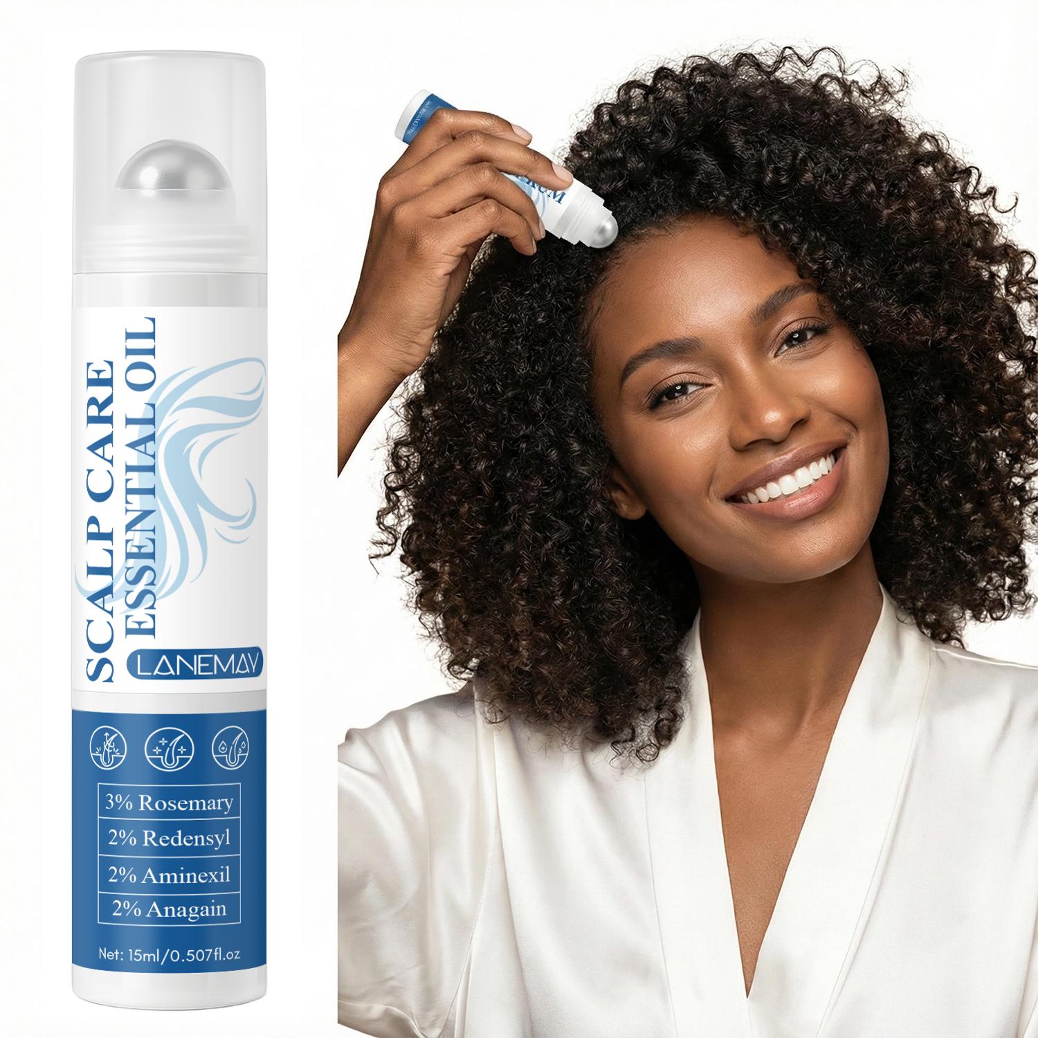 Scalp Care Essential Oil-Scalp Absorbed Hair Essence Instantly-Refreshing & Non Sticky-Suitable For All Hair Types, 15ml
