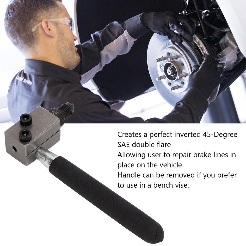 Brake Pipe Flaring Tool Brake Line Flaring Tool 3Celsius16 Inch Double Kit with 45 Degree SAE Double for Vehicle Lines Repair