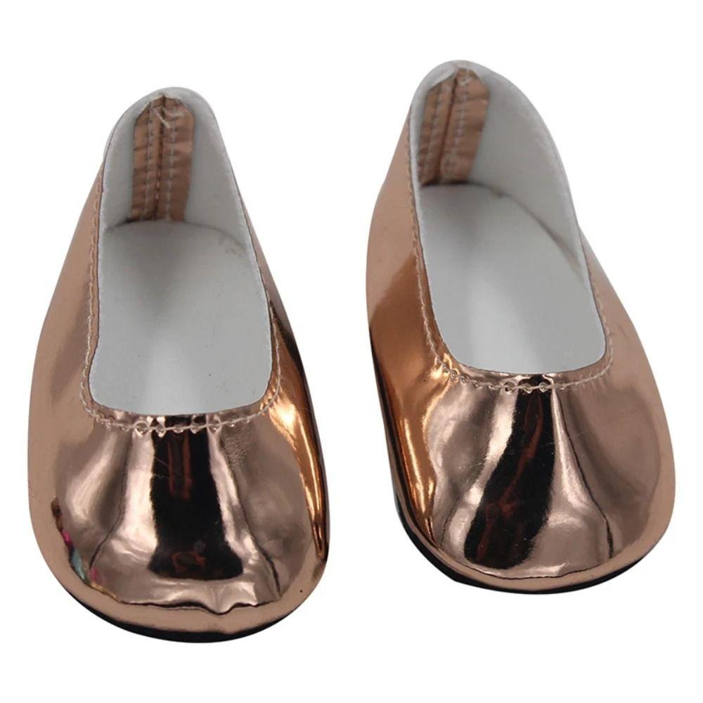 PU Leather Glossy Shiny Shoes Doll Shoes Reborn Doll Shoes PU Leather Doll Shoes  Kids Gifts