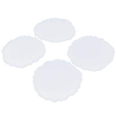 4 Stück Untersetzerformen Silikon Kombinationsset DIY Handgefertigt Kristall Epoxid Wellenförmige Spiegel Wolkenformen