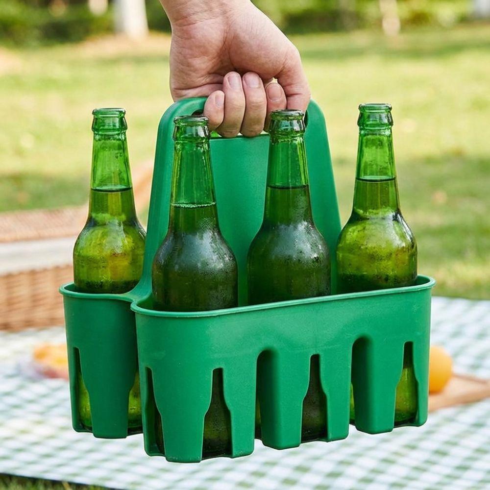 6 Pack Capacity Portable Beer Holder Cup Organizer Drink Holder Beer Bottle Carrier  Picnics