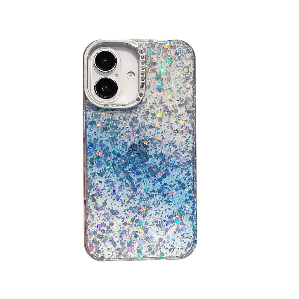 Gradient Glitter Rhinestone Case for iPhone 16/17 Pro Max with IMD Lens Protection