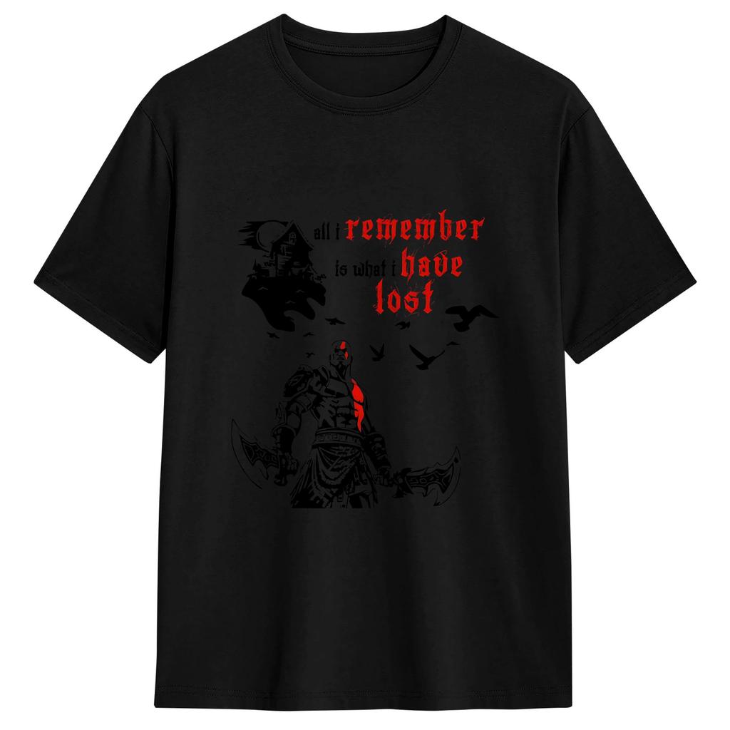 Unisexs TShirts God of war Kratos Casual Pure Cotton Tee Shirt Short Sleeve T Shirt Crewneck Clothes 4XL 5XL