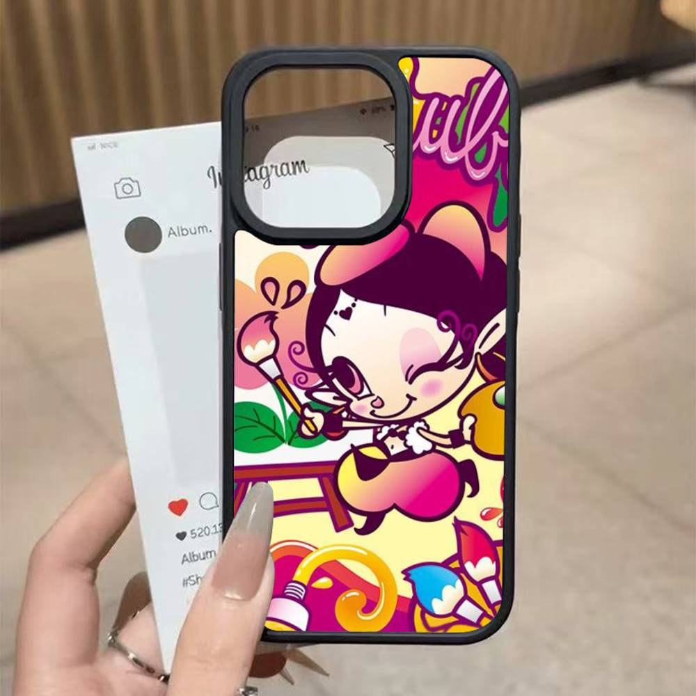 Akubi Girl For iphone 11 12 13 14 15 Pro Max 17 16 Plus Hard PC+TPU Back Cover