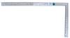 Shinwa Sokutei Wide Pita Curved Ruler, Silver, 50cm, Same Markings on Front and Back, 8 Graduations, JIS 10036