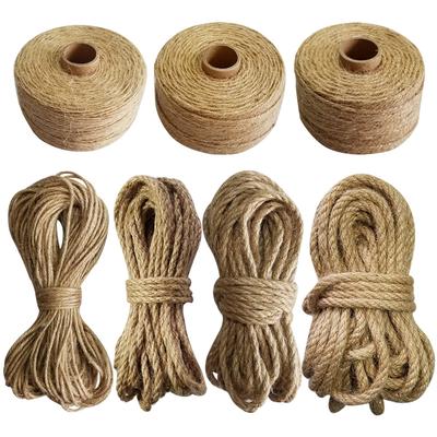 %100 Doğal Jüt ipi 1mm-10mm sicim makrome ipleri dekorasyon için el yapımı DIY