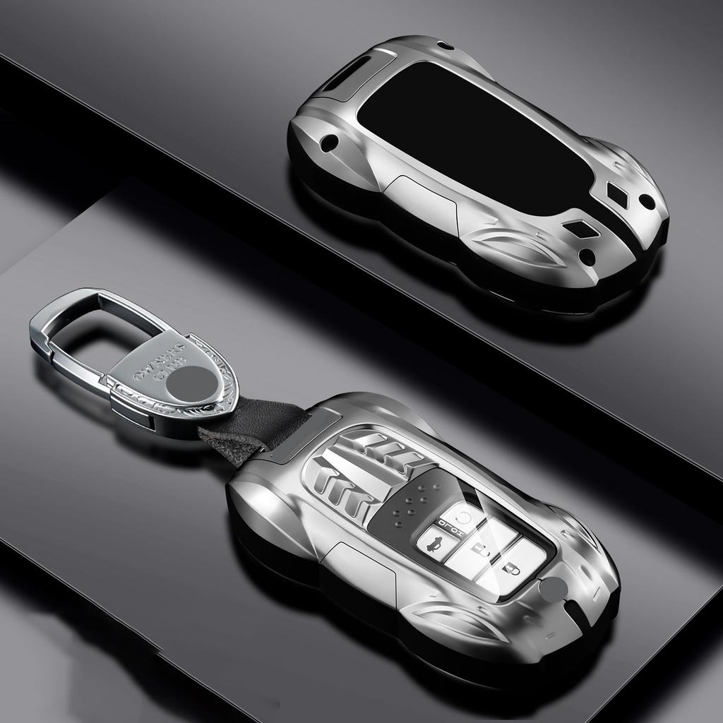 CKU5 Metal Car Remote Key Cover Case Holder shell Keychain Fob For Honda New Accord 11th Gen Civic Odyssey CRV ZRV XRV HRV e:NS1 Jazz