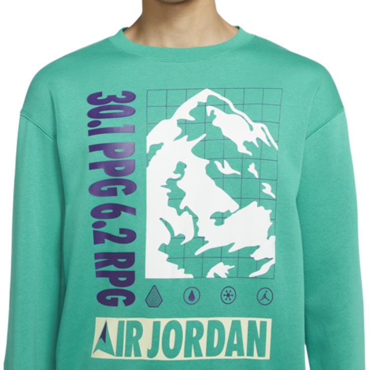 Jordan Air Jordan Mountainside Sweatshirts Men's Green Crew Neck Moderate Regular CT3492-370