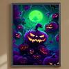 5D DIY Pełny okrągły zestaw do malowania diamentami Halloween Home Decor Art Craft do salonu Sypialni Klasy Przedpokoju 30x40cm