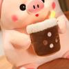 1pc 30 /40 /60cm Kawaii Cartoon Piggy Plush Toys Stuffed Soft Animal Pig Holding Bubble Cup Pillow Dolls Fantastic Gift For Baby