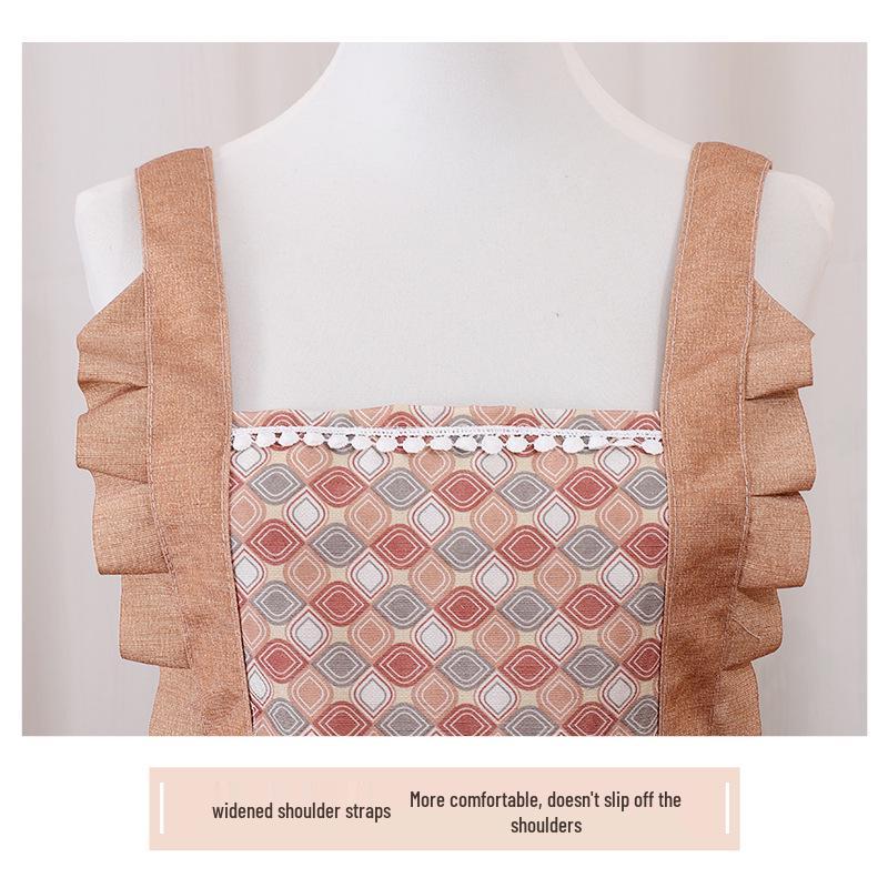 Schickes Prinzessin Latzkleid Schürze: Stilvolle, schmutzabweisende Arbeitskleidung mit großen Taschen zum Kochen und für zu Hause.