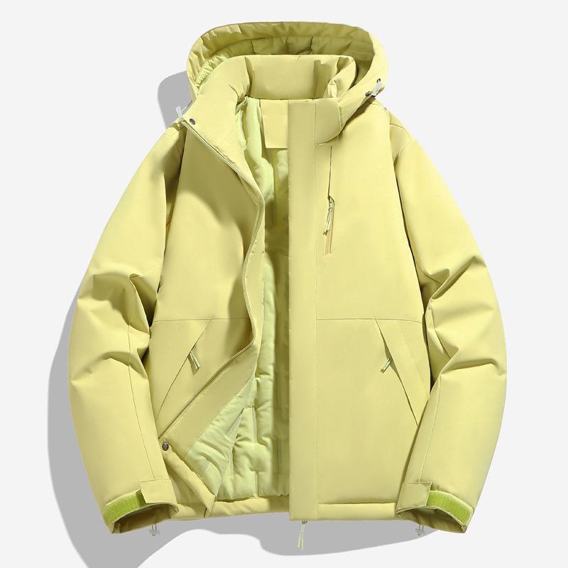 Autumn and Winter New Outdoor Jacket Cotton-padded Jacket Windproof and Waterproof Hooded Fleece Thickened Jacket Couple Model