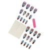 Colorful Floral Press On Nail Medium Almond Stick On Nail Fall Flowers False Nail Full Cover Valentine Gift for Women