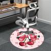 1pc Cherry BowChair Carpet for Office, Indoor Non-Slip Washable Polyester Fiber Carpet, Mat For Office, Machine Washable