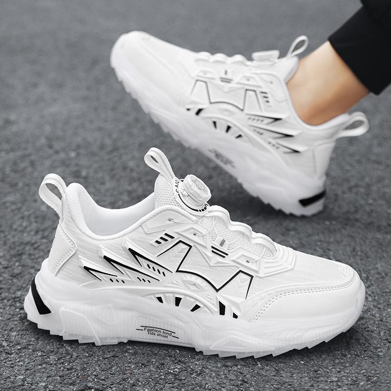 Rotating Button Coconut Shoes Summer Mesh Teen Sports Casual Popcorn Daddy Mesh Shoes Running Shoes