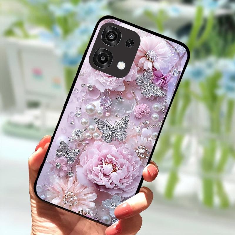 Tempered Glass Phone Case For OPPO A6 Pro A6Pro 5G CPH2781 Case Cool Fashion Painted Cover For Oppo F31 F 31 5G Back Cover Coque