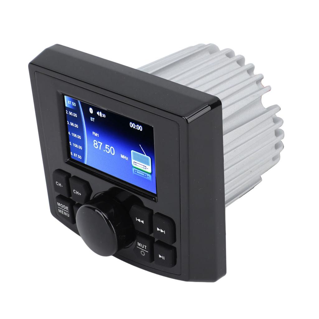 DC12V Bluetooth MP5 Player Water Proof MultiFunctional Marine Audio Player with Touch Screen for Boats Yachts RVs Trucks