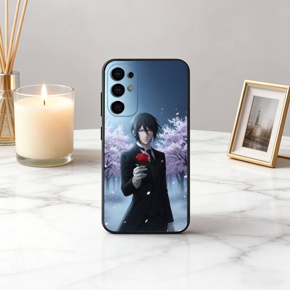 

Black S-Sebastian M-Michaelis B-Butler Phone Case Black Silicone Soft For Samsung S25,S24,S21,S22,S23,S30,Ultra,S20,Plus,Fe,Lite Samsung S21fe