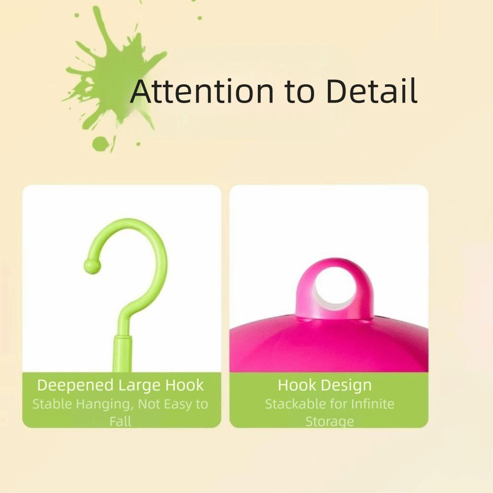 2Pcs Punch Free Umbrella Rotation Coat Hanger 5 Claw Bag Hooks  for Home