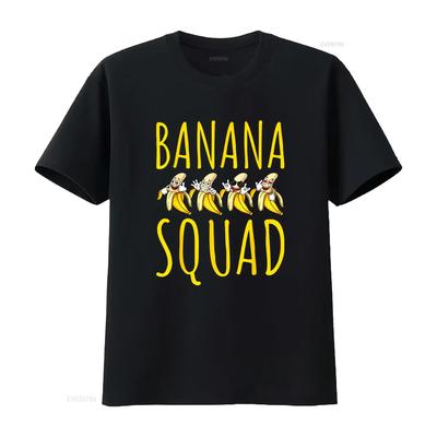 Fruit Banana Squad T Shirt Vintage Washed Streetwear Designer Clothes Stretched Unisex Comfortable Versatile