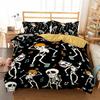 Printed Happy Halloween Bed Linens Set Covers Bed Room Queen Quilt Cover Set Skull Bedding Set Luxury Bedclothes
