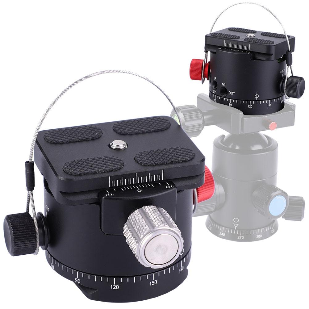 360 Degree Panoramic 5 Stops Click Indexing Rotator Ball Head for Camera Tripod (DH 50)