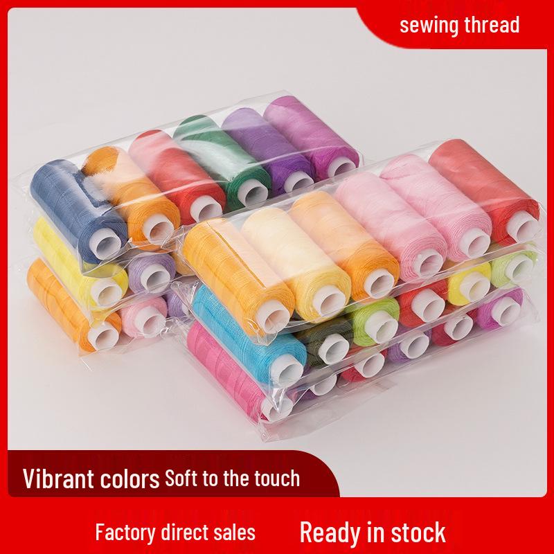 Colorfast Handmade 400-Yd Hand Sewing Thread: 6 Spools of 402 Colored Polyester Threads
