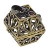 Hollow Magic Box Pendant DIY Necklace Accessories Copper Charms for Decor
