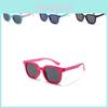 2022 New Children Polarized Silicone Sunglasses Boys Girls Kids Square Uv400 Shades S8351 Blue Frame Pink Legs