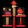 Handmade Brass Chinese Knot Five Emperor Coin Gourd A Household Door Hanging Car Accessories Gift