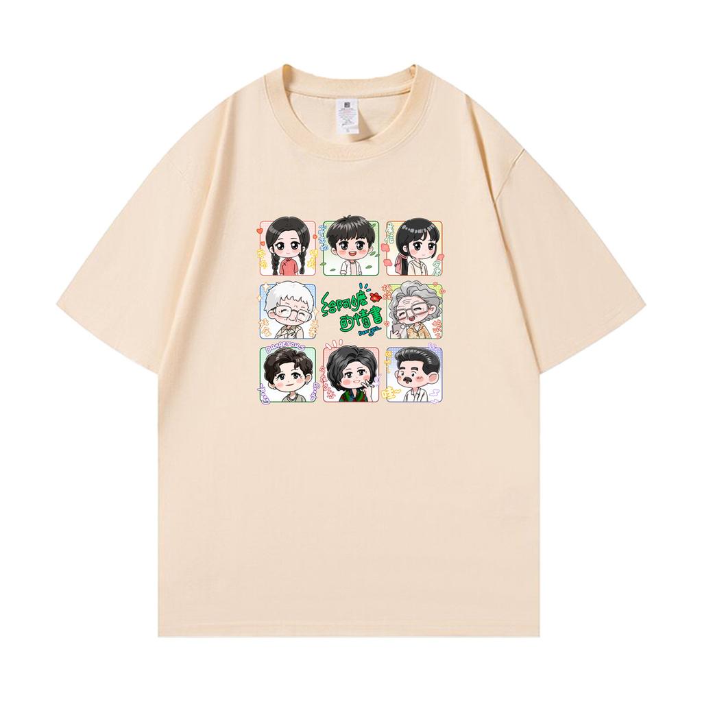 Dearyou To Grandmas Love Letter Movie Printed Peripheral ShortSleeved TShirt Unisexs Cotton Loose Top National Fashion