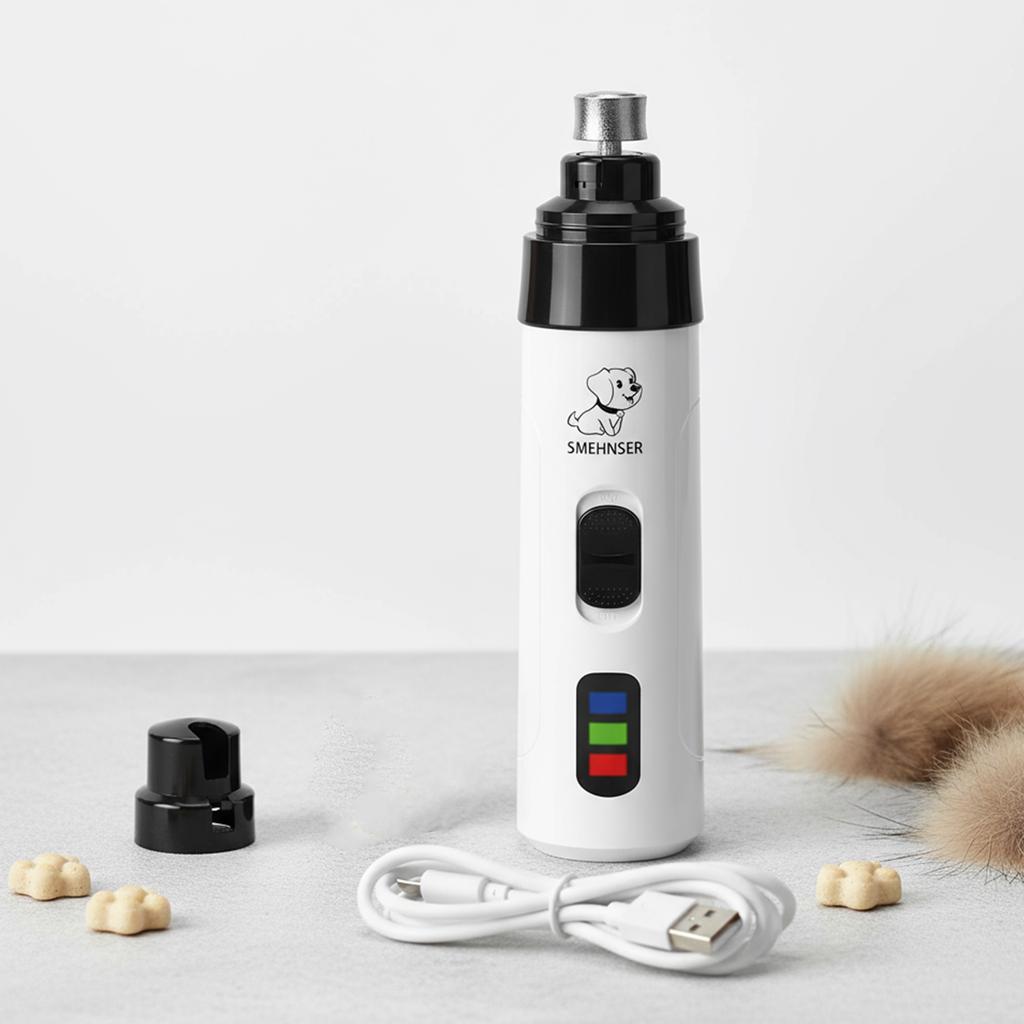 Pet Nail Clippers USB Charging Electric Dog Nail Clippers Vibration Cordless Dog Grooming Safe Clippers for Small Large Dog Cat