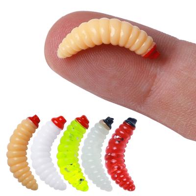 50 gab. 2,4 cm Madžu kāpuri Mīkstās ēsmas Smaržojoši tārpi Spīdošas garneles Līdakas asaris karpa Pesca mākslīgā ēsma Zvejas ēsma zvejas preces