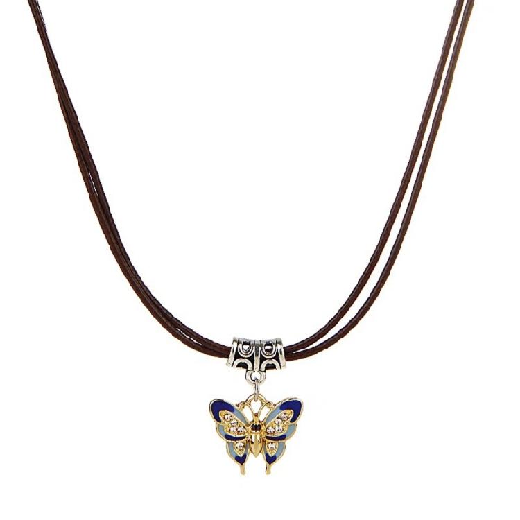 

Black Beads Butterflies Aesthetic Necklace Fashion Simple Clavicle Chain Women 1