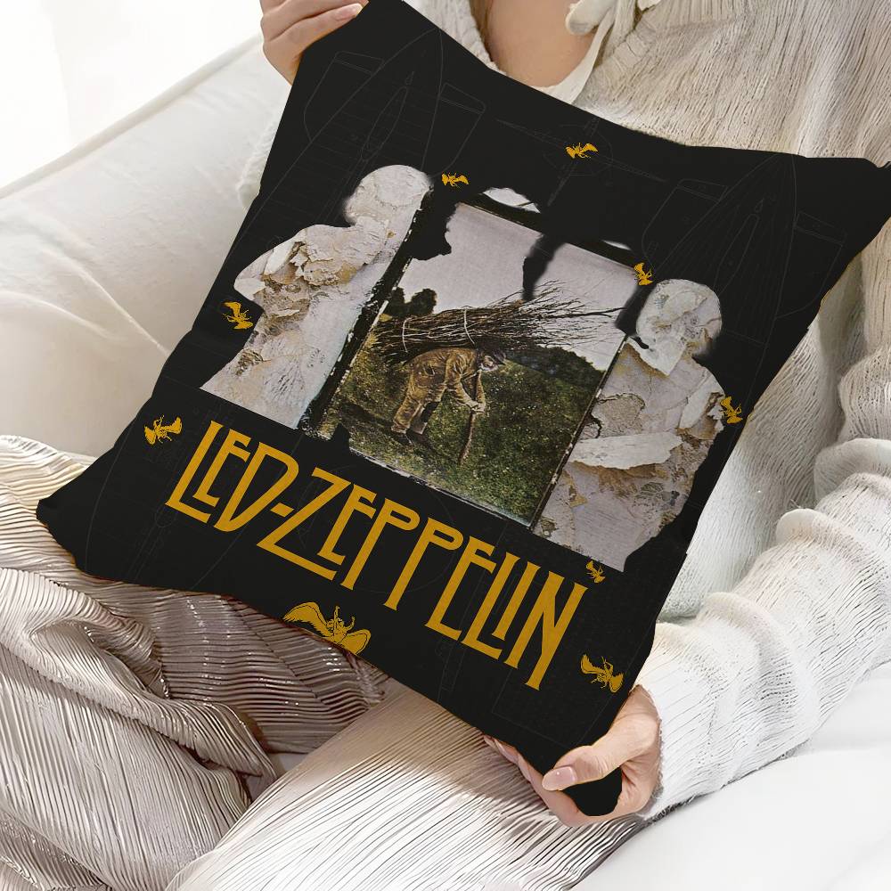 L-Led Z-Zeppelins Pillow Cushion Cover Pillowcase Living Room Sofa Home Decor Customized